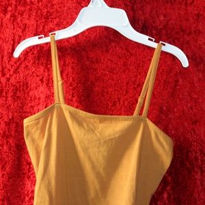 Mustard Tank Top Body Suit